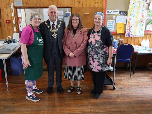 Mayor and Mayoress of Blackpool with Comfort C.A.F.E volunteers