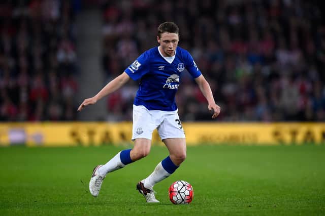 SUNDERLAND, ENGLAND - MAY 11:  Everton player Matthew Pennington in action during the Barclays Premier League match between Sunderland and Everton at the Stadium of Light on May 11, 2016 in Sunderland, England.  (Photo by Stu Forster/Getty Images)