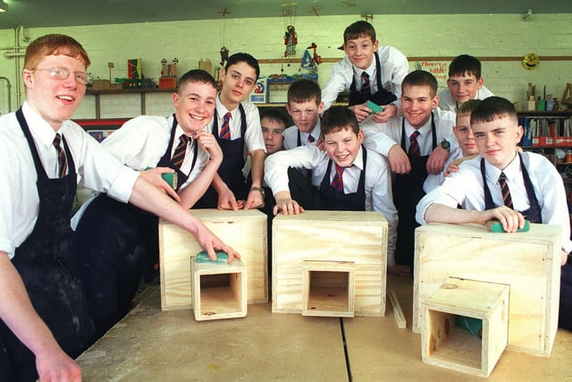 Design Technology pupils made hundreds of hedgehog and bird boxes for countryside rangers in 2000