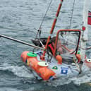 Andrew Bedwell spent three years building the 3.5-metre vessel in his garage in Scarisbrick (Credit: Keith Galway/ SWNS)