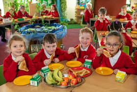 Breakfast at Kincraig Primary School.