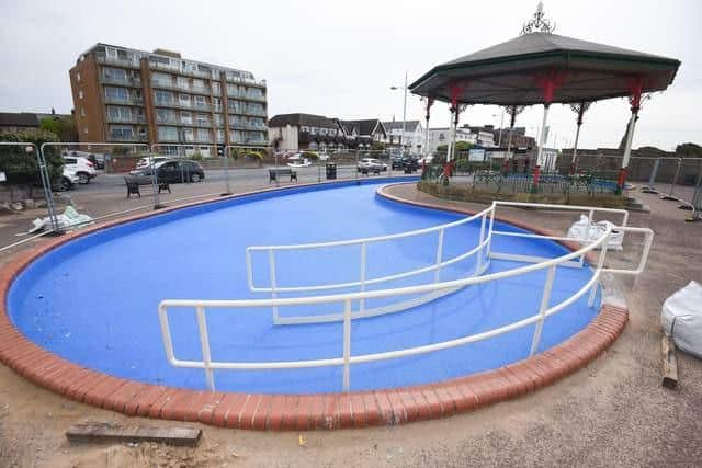 The paddling pool on St Annes Promenade