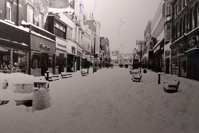 This was December 1981 - a festive scene in Church Street