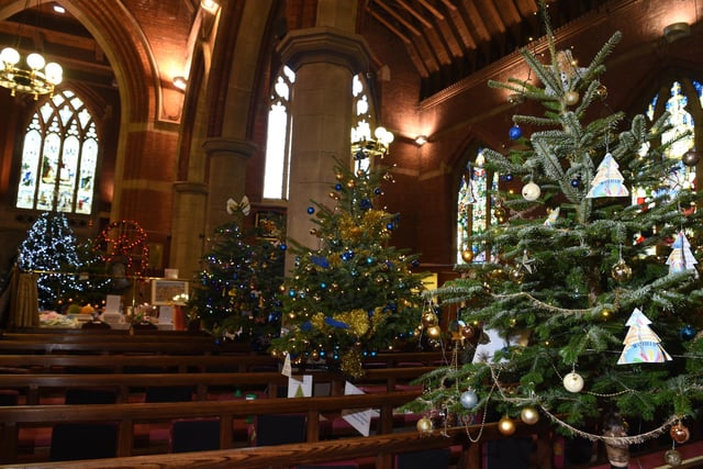 Photo Neil Cross; St Annes Parish Church Christmas Tree Festival