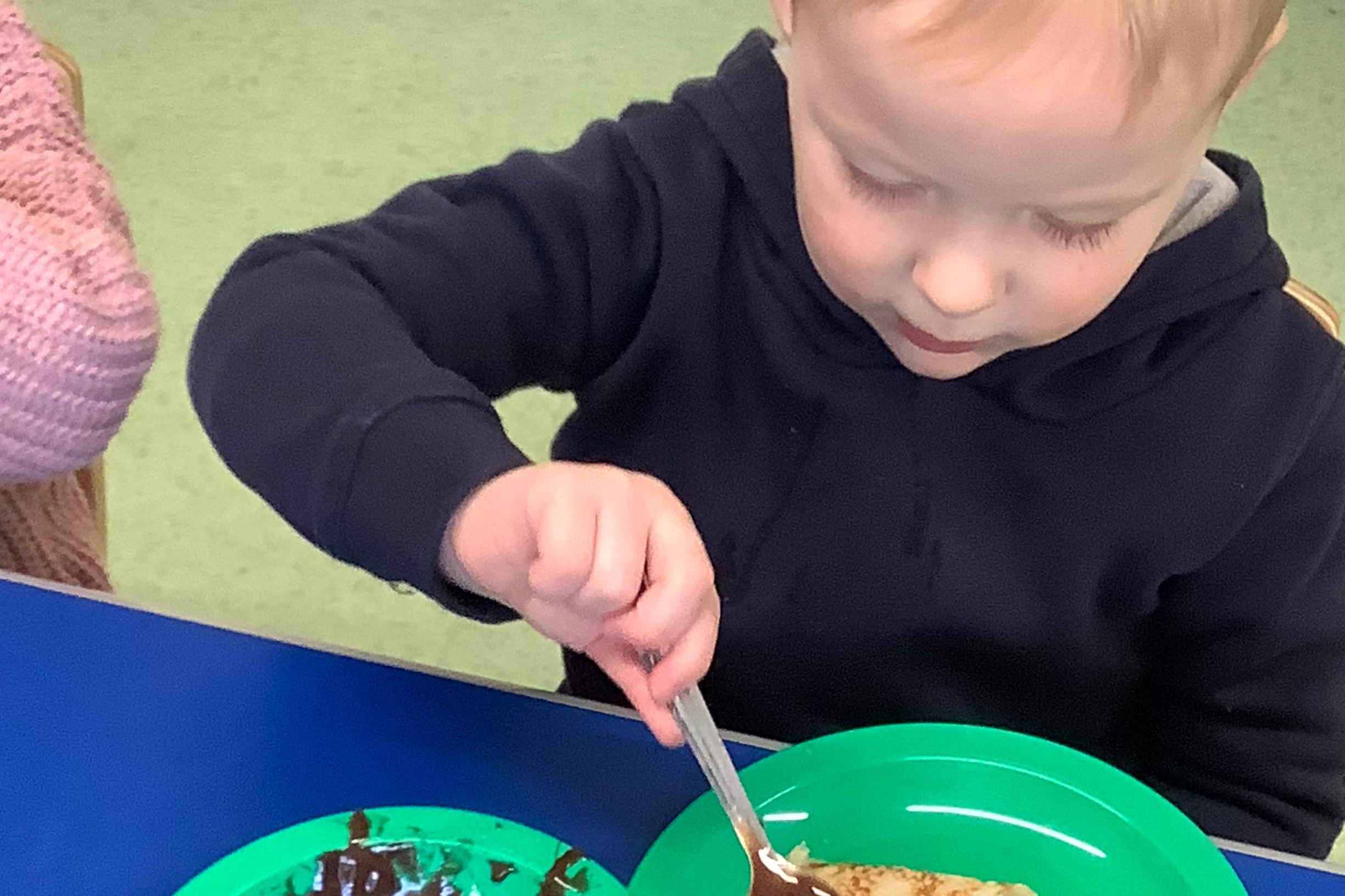 The children got to choose their own toppings