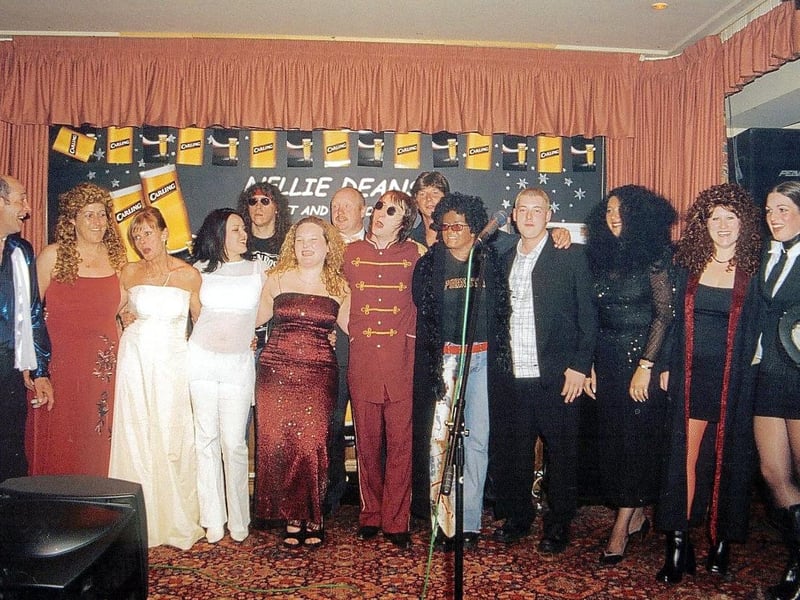 The finalists of Stars In Your Pubs at Nellie Dean's in 2002