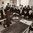 A science lesson 1990s style. This was when Montgomery opened newly refurbished science labs