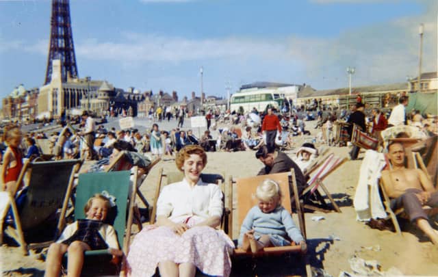 A fabulous scene of holidaymakers on our wonderful beach in 1960