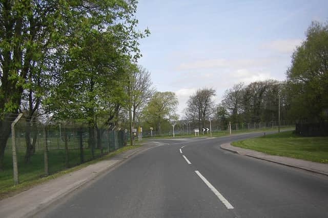 Entrance to Weeton Barracks where the Ministry of Defence will house Afghan refugees from November 10. (Picture by Peter Bond)