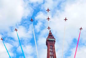The Red Arrows at Blackpool Air Show in 2017