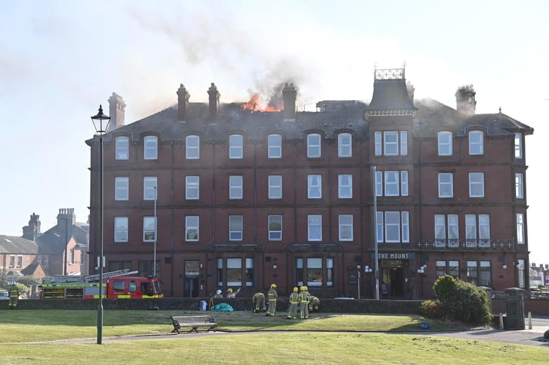 A fire broke out inside a flat located on the top floor of the Mount hotel on the Esplanade at approximately 5.35pm on Wednesday (May 24).