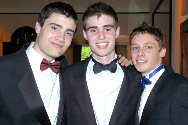 Tapton Prom 1 . Jonathan Cotterill ,Chris Abbott and James Smedley .