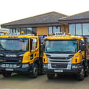 Some of the Fox Brothers Group waggons showing the livery of the various companies. The Group has just bought Cotswolds-based CRH