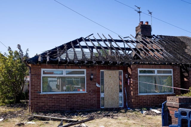 Six fire crews were called to the blaze which broke out in Gorse Avenue, Cleveleys, shortly after 9am on Saturday, July 30