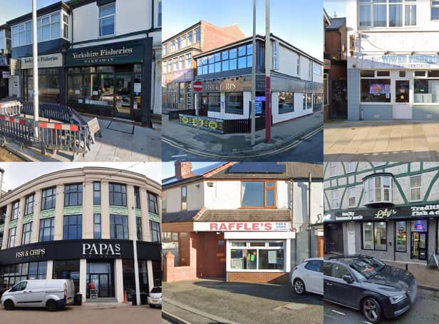 The list below features 14 fish and chip shops located in and around Blackpool that managed to score 4.5 stars out of 5 with 50 reviews or more.