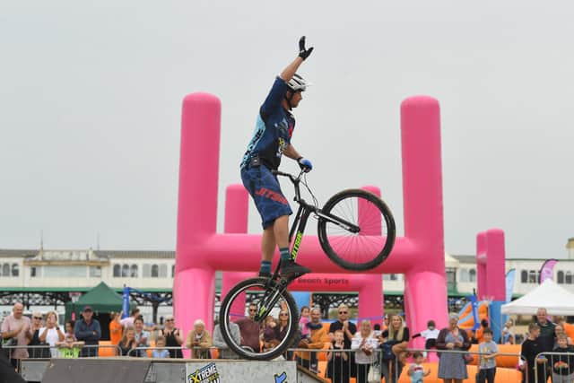 The BMX cycling display will be back after impressing the crowds at last September's debut of the beach sports event in St Annes