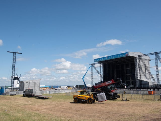 These were the scenes as Lytham Festival geared up for its first night.