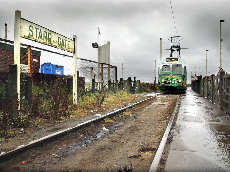 Tram at Starr Gate in 2002, before the new terminal was built