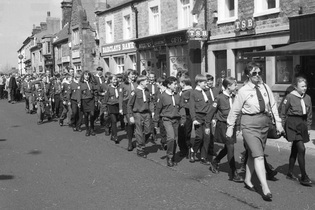 Uniformed organisations parade through the streets at Garstang's St George's Day parade
