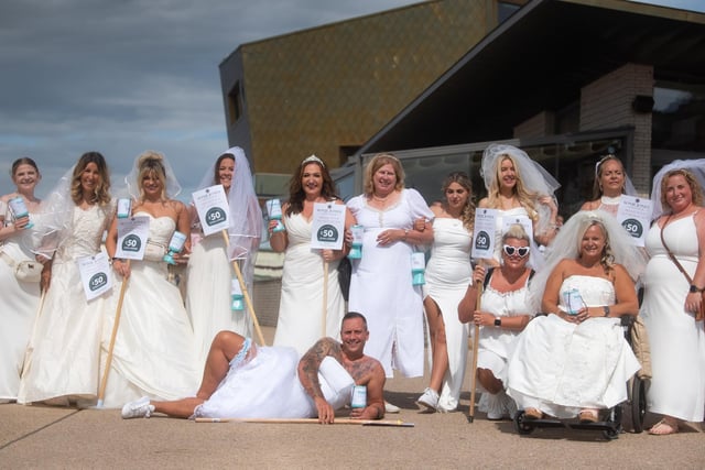 It was fun on the day as the brides set about raising money for Trinity Hospice.