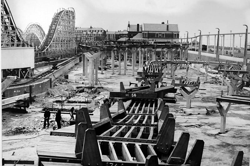 Pleasure Beach archive pics of the Log Flume during demolition