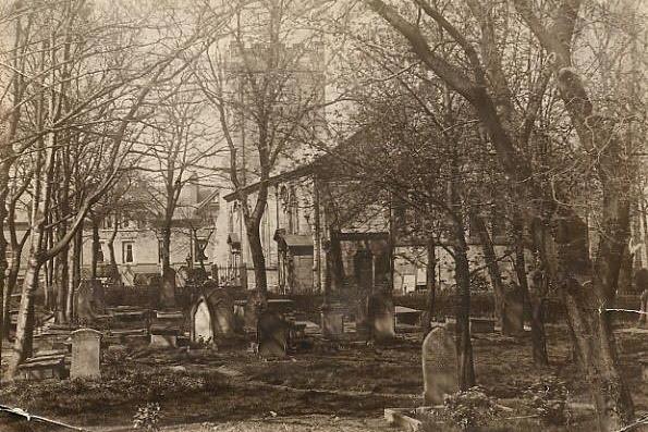 St Chad's Church in the 1930s without a crocus to be seen