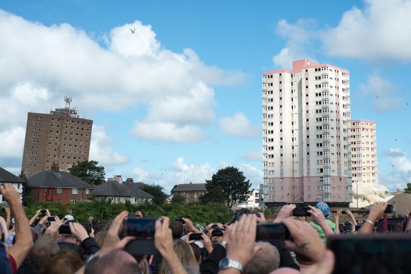 Phones out as the first explosions are fired