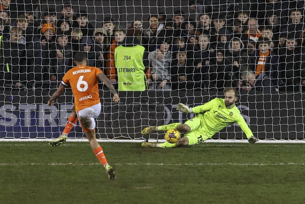 Blackpool's record from penalties in League One is compared against their rivals. (Image: Camera Sport)