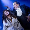 Richard Sanderson as the Phantom and  Janette Martins as Christine in the Thornton Cleveleys Operatic Society production of Phantom of the Opera