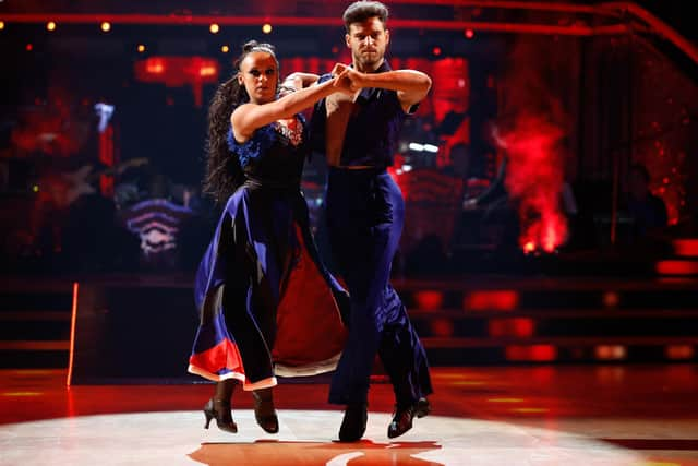 Ellie Leach and Vito Coppola during a dress run on October 21. Image: BBC/Guy Levy