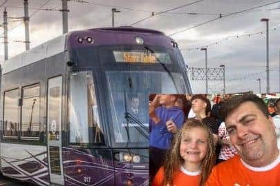 Aaron Johnson was relieved that daughter Thea was not on the tram.