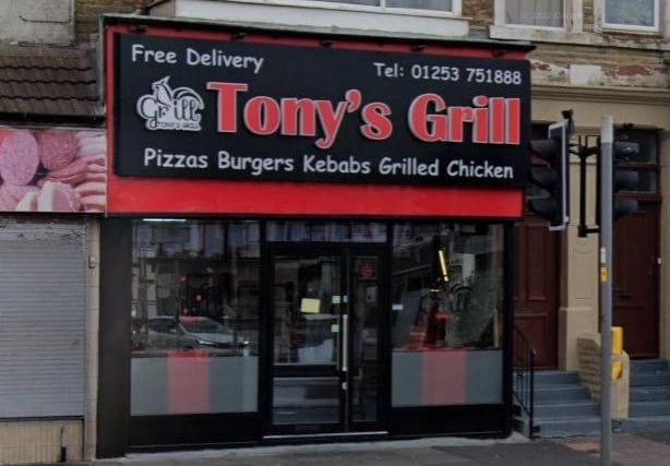 Tony's Grill in Central Drive has a one-star rating following it's most recent inspection in April 2022