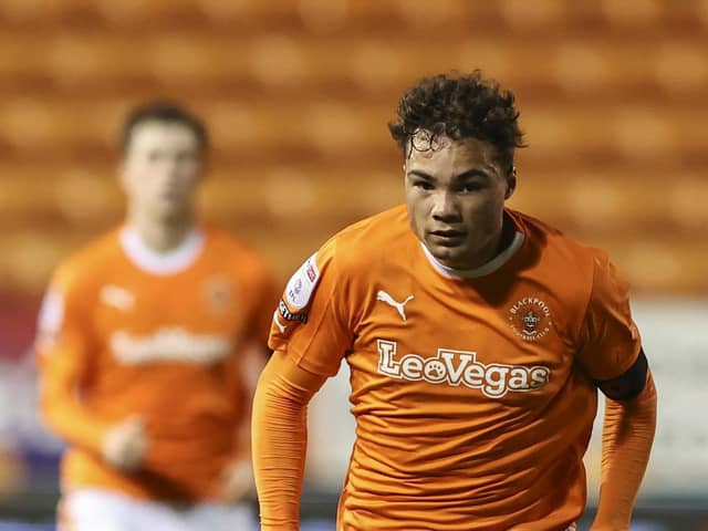 Donovan Lescott in action for the Blackpool first team