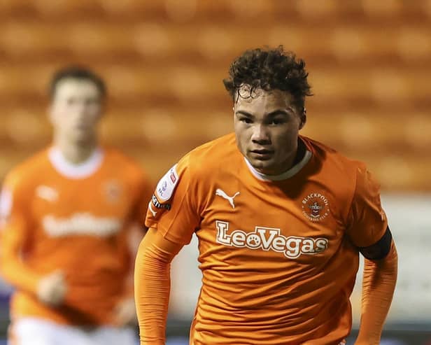 Donovan Lescott in action for the Blackpool first team