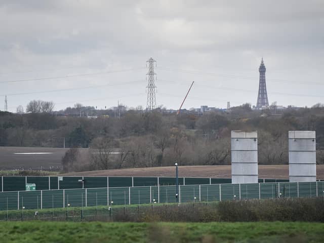 The fracking site at Preston New Road before work began to close it down