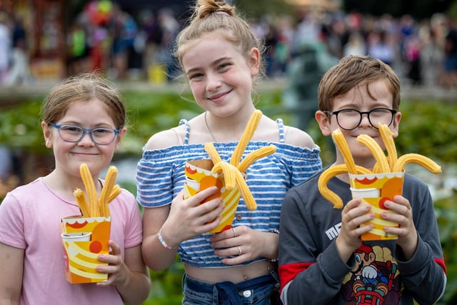 Churros were the treat of choice for Connie, Naomi and James Turner.