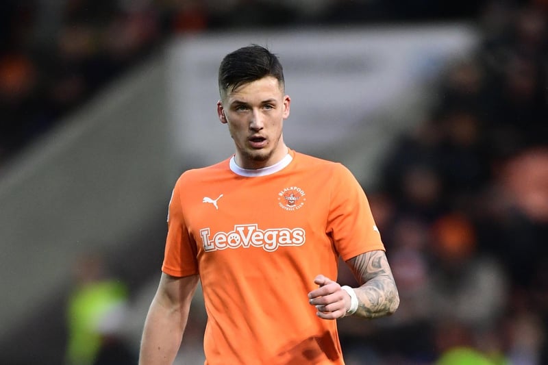 Olly Casey produced his usual collection of strong challenges at the back for Blackpool.