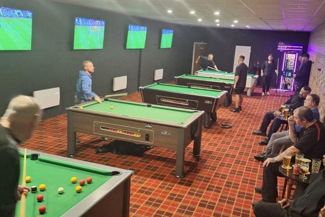 The new games room in use.