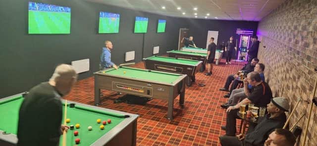 The new games room in use.