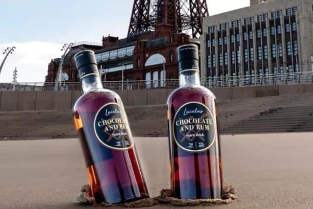 Two bottles of acclaimed Lucela in the sun on Blackpool beach last month