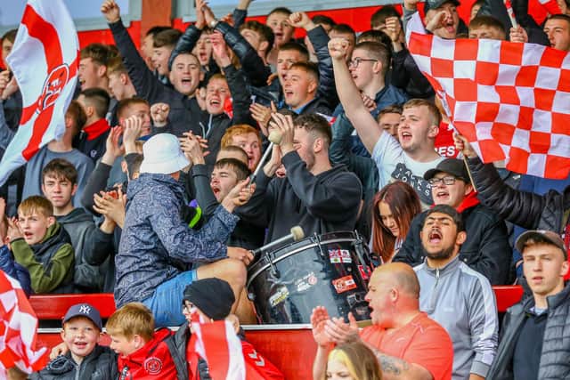 A bumper 5,000 crowd do their utmost to inspire Fleetwood at Highbury  Picture: SAM FIELDING / PRiME MEDIA IMAGES