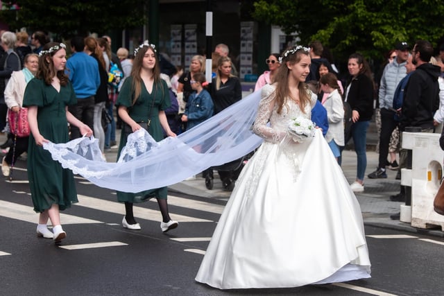 Kirkham and Wesham Club Day procession features the rose queens from the towns' six churches.