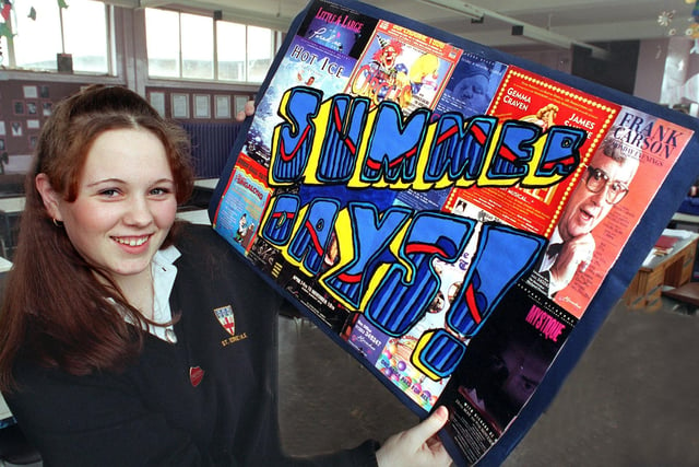 Ann Marie Smith from St. Georges High School with her colourful entry in 1998