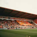 Seasiders supporters at Bloomfield Road on the opening weekend of the League One season.