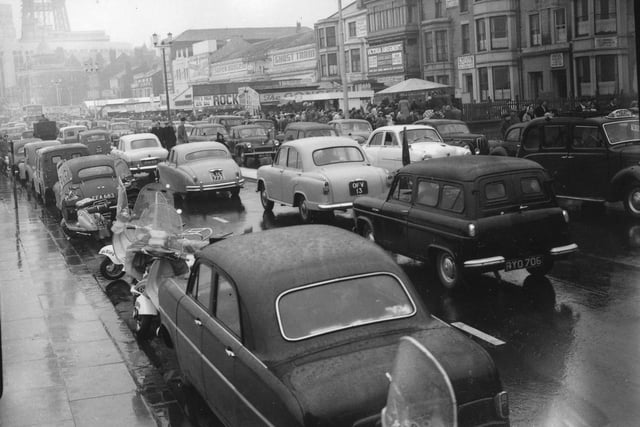 A congested Blackpool seafront 1960