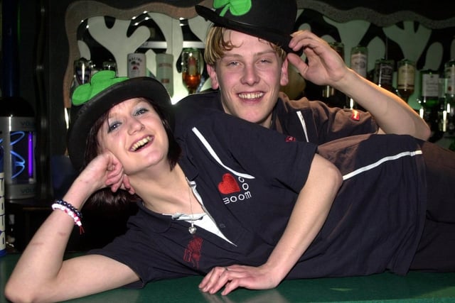 This was Jellies Nightclub on St Patrick Day in 2001 - Melissa Hall 19 , and Karl Hudson 21,