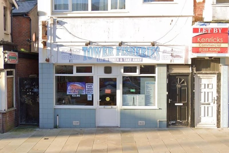 Tower Fisheries | 117 Topping St, Blackpool, FY1 3AA | Rating: 4.5 out of 5 (229 Google reviews) | "Superb service, fantastic food and very reasonably priced."