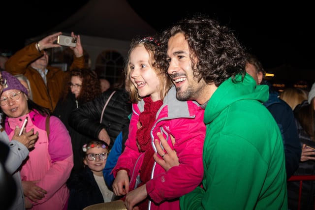 Strictly professional dancer Graziano Di Prima signs autographs and poses with fans in Blackpool at the Christmas by the Sea launch.  Photo: Kelvin Lister-Stuttard