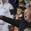 Blackpool fans at Bloomfield Road for the defeat to Derby County.