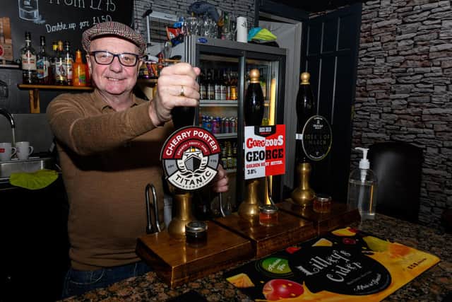 Co-owner of Shickers Sean Johnston behind the bar at Shickers in Blackpool. Photo: Kelvin Stuttard
